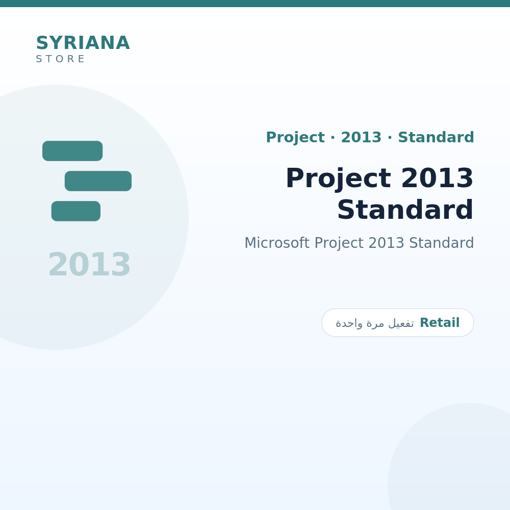مايكروسوفت Project 2013 Standard - Microsoft - تفعيل لمرة واحدة — موضّح بوضوح قبل الشراء