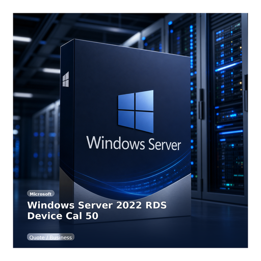 Windows Server 2022 RDS Device CAL 50 - Microsoft - مناسب لبيئات Windows Server 2022 التي تحتاج RDS Device CAL بعدد واضح.